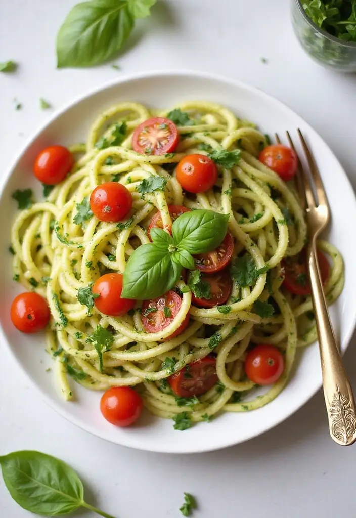 28 Healthy Dinner Recipes for Two That Are Quick and Easy - 13. Tomato Basil Zoodles