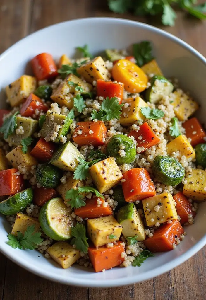 28 Healthy Dinner Recipes for Two That Are Quick and Easy - 19. Roasted Vegetable Quinoa Salad