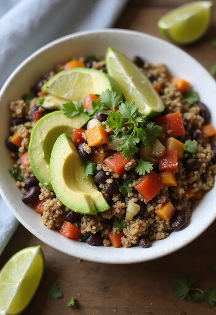28 Healthy Dinner Recipes for Two That Are Quick and Easy - 2. Quinoa & Black Bean Bowl