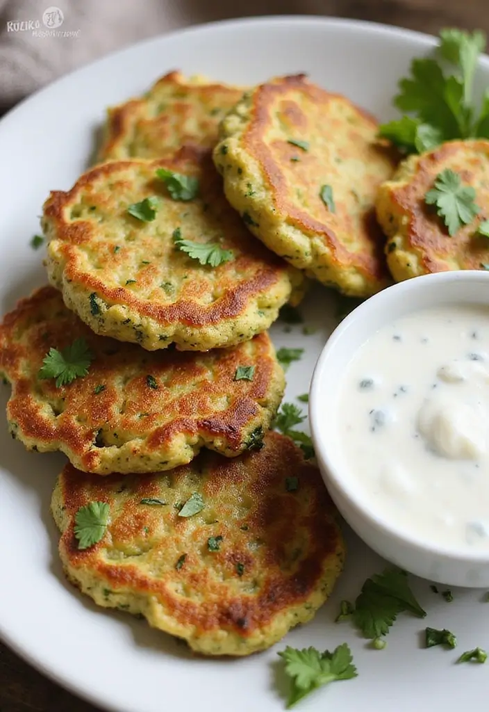 28 Healthy Dinner Recipes for Two That Are Quick and Easy - 26. Zucchini Fritters with Yogurt Sauce
