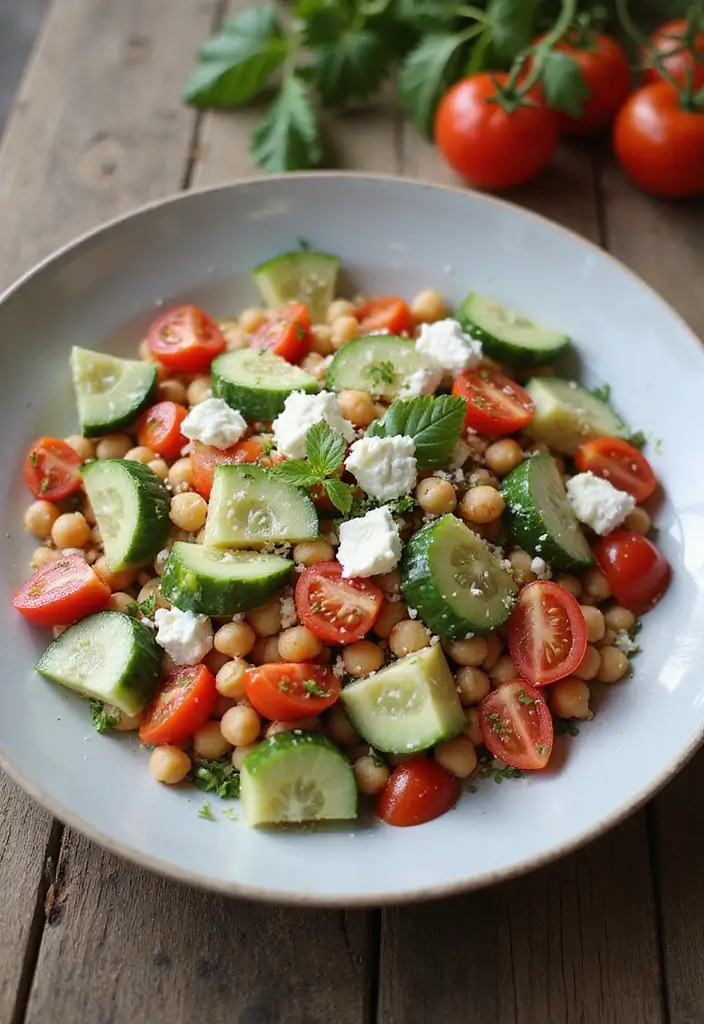 28 Healthy Dinner Recipes for Two That Are Quick and Easy - 5. Mediterranean Chickpea Salad