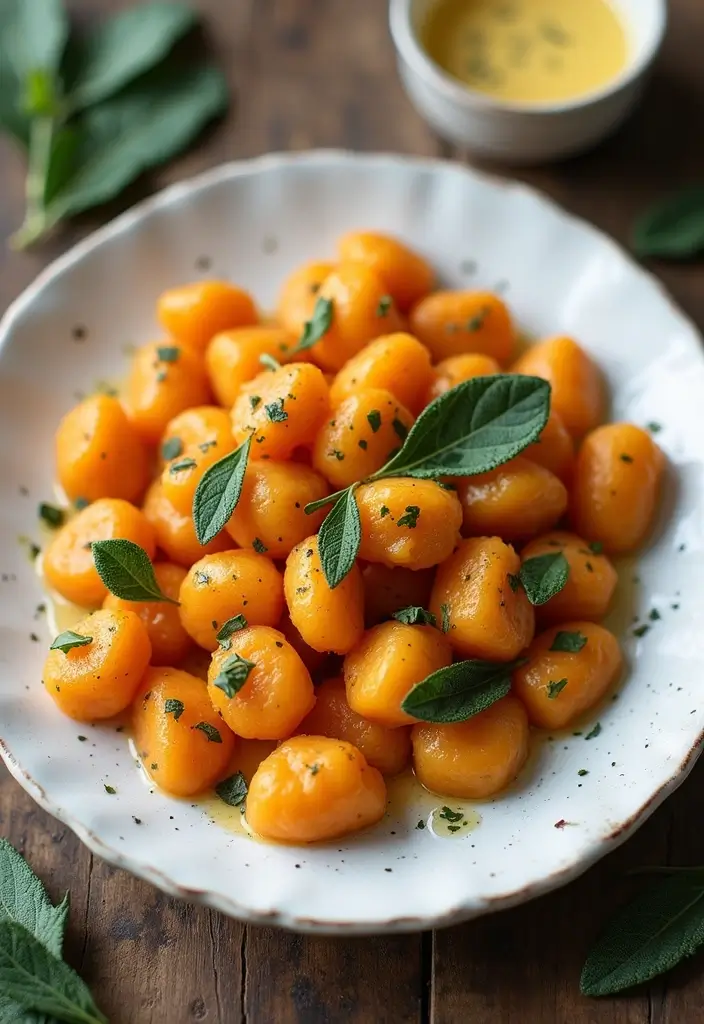 28 Healthy Fall Dinner Recipes for Clean Eating Comfort - 16. Sweet Potato Gnocchi with Sage