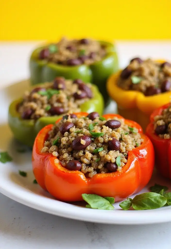 28 Healthy Fall Dinner Recipes for Clean Eating Comfort - 17. Vegan Stuffed Peppers