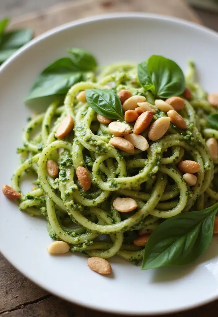 28 Healthy Fall Dinner Recipes for Clean Eating Comfort - 20. Pesto Zucchini Noodles