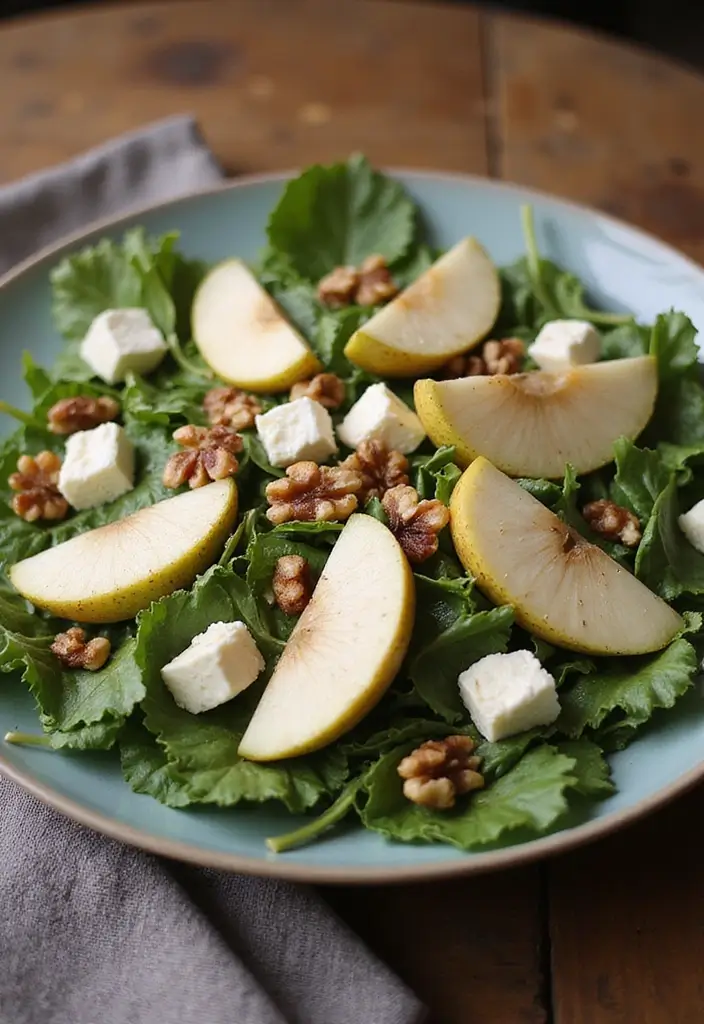 28 Healthy Fall Dinner Recipes for Clean Eating Comfort - 28. Pear and Walnut Salad with Feta