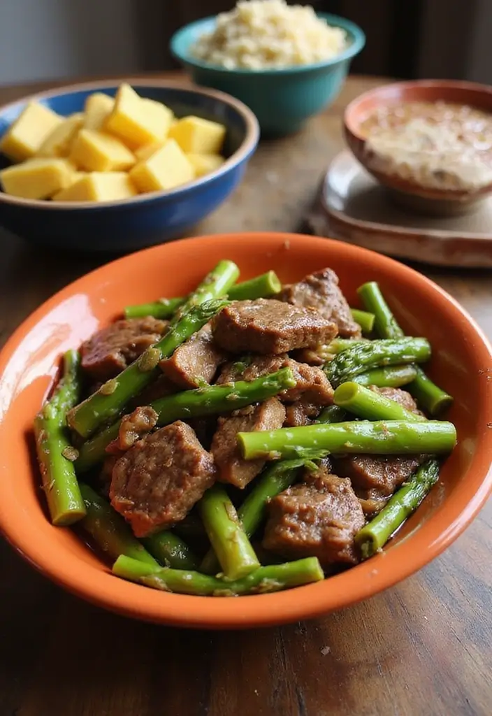 28 Healthy Ground Beef Recipes for Clean Eating Dinners - 14. Beef & Asparagus Stir-Fry