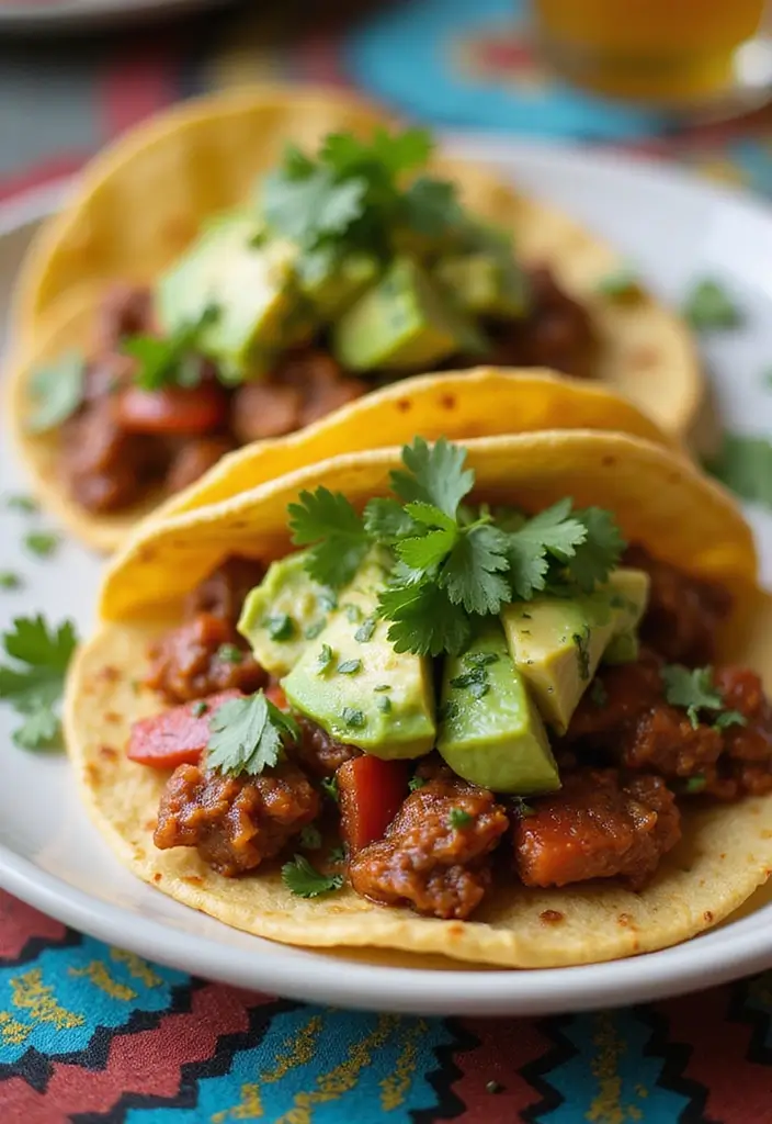 28 Healthy Ground Beef Recipes for Clean Eating Dinners - 4. Spicy Beef Tacos with Avocado Salsa