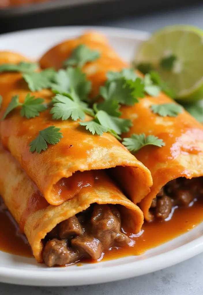 30 Easy 3 Ingredient Ground Beef Dinner Recipes - 11. Beef Enchiladas
