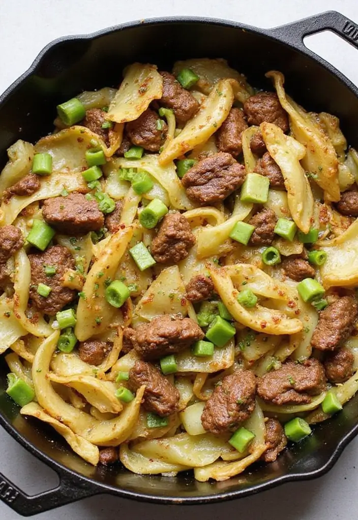 30 Easy 3 Ingredient Ground Beef Dinner Recipes - 12. Beef and Cabbage Stir-Fry