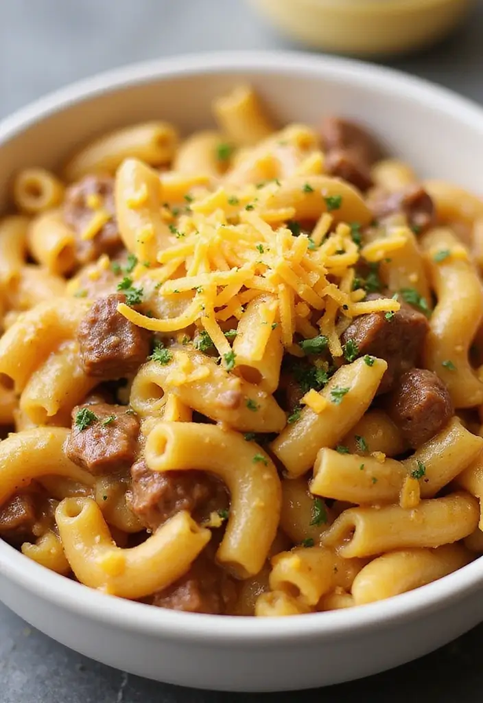 30 Easy 3 Ingredient Ground Beef Dinner Recipes - 13. Beef Mac and Cheese