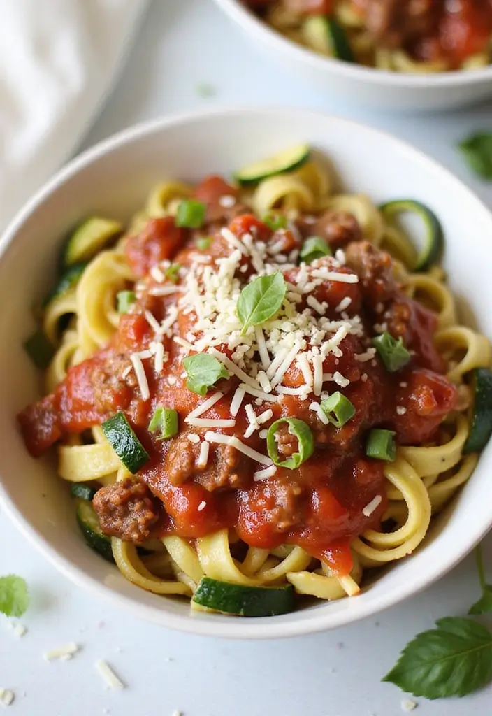 30 Easy 3 Ingredient Ground Beef Dinner Recipes - 29. Beef and Zucchini Noodles