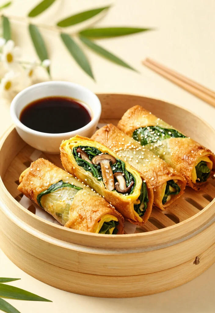 10 Vegan Egg Roll Recipes for Crispy Plant Based Snacks 4. Asian Inspired Mushroom and Spinach Egg Rolls 0