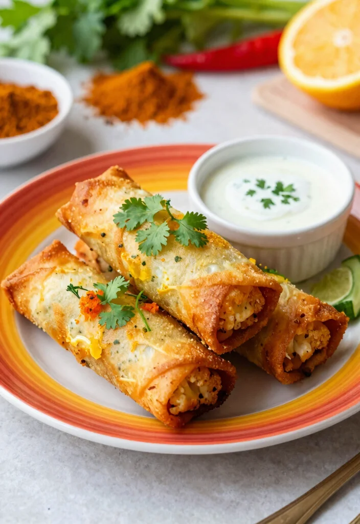 10 Vegan Egg Roll Recipes for Crispy Plant Based Snacks 7. Curried Cauliflower Egg Rolls 0
