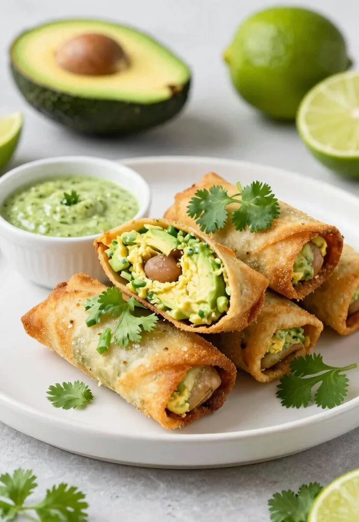 10 Vegan Egg Roll Recipes for Crispy Plant Based Snacks 8. Creamy Avocado and Bean Egg Rolls 0