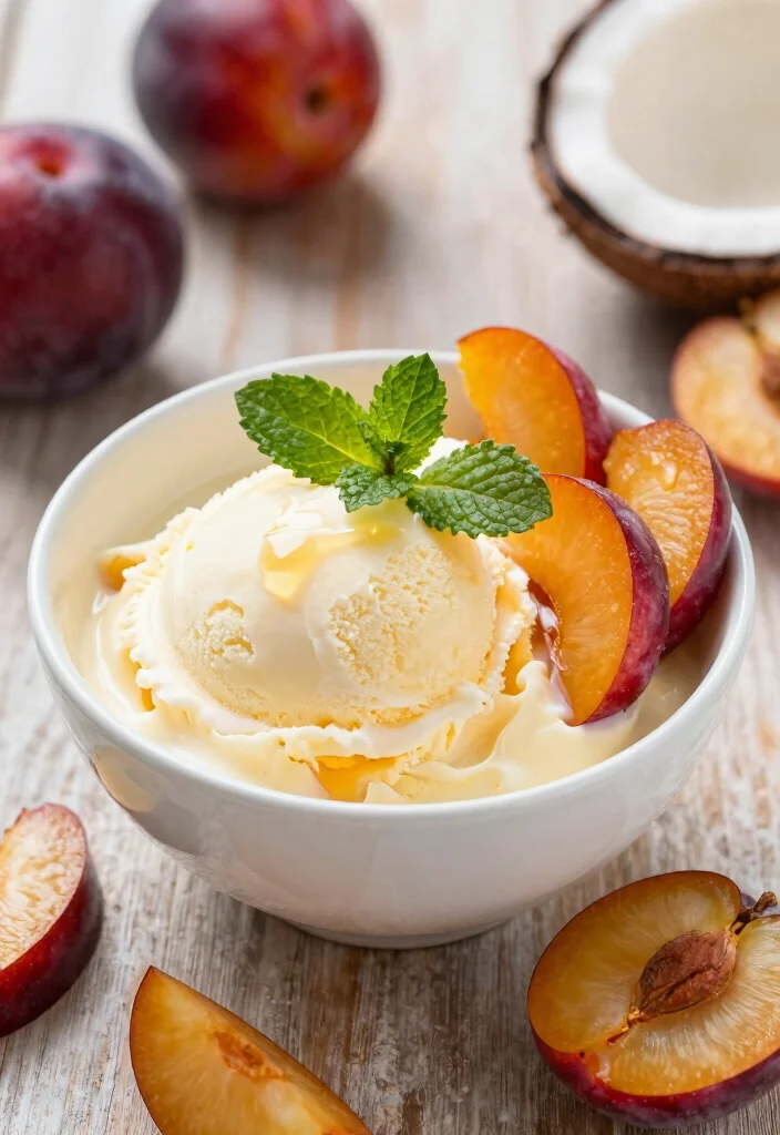 10 Vegan Plum Recipes for Sweet and Savory Dishes 10. Plum Coconut Sorbet 0