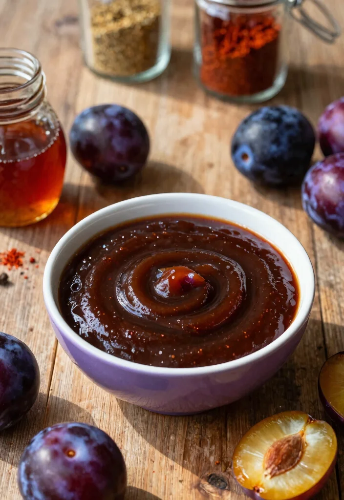 10 Vegan Plum Recipes for Sweet and Savory Dishes 2. Plum BBQ Sauce 0