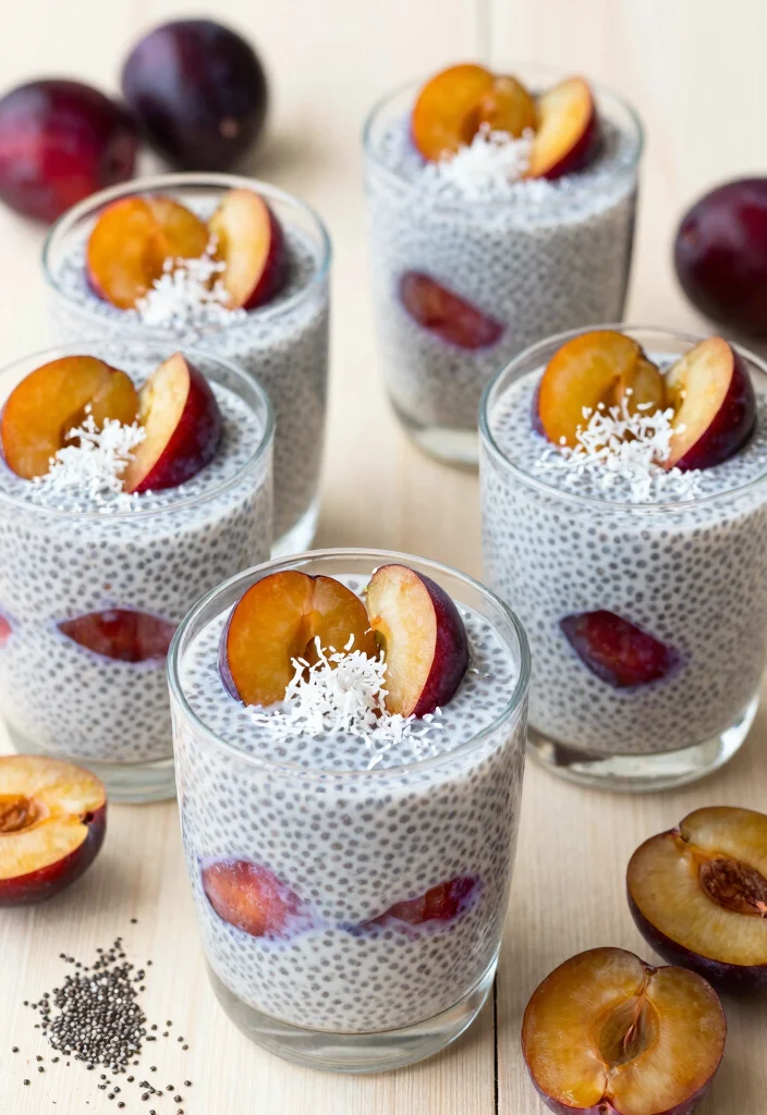 10 Vegan Plum Recipes for Sweet and Savory Dishes 3. Plum Chia Pudding 0