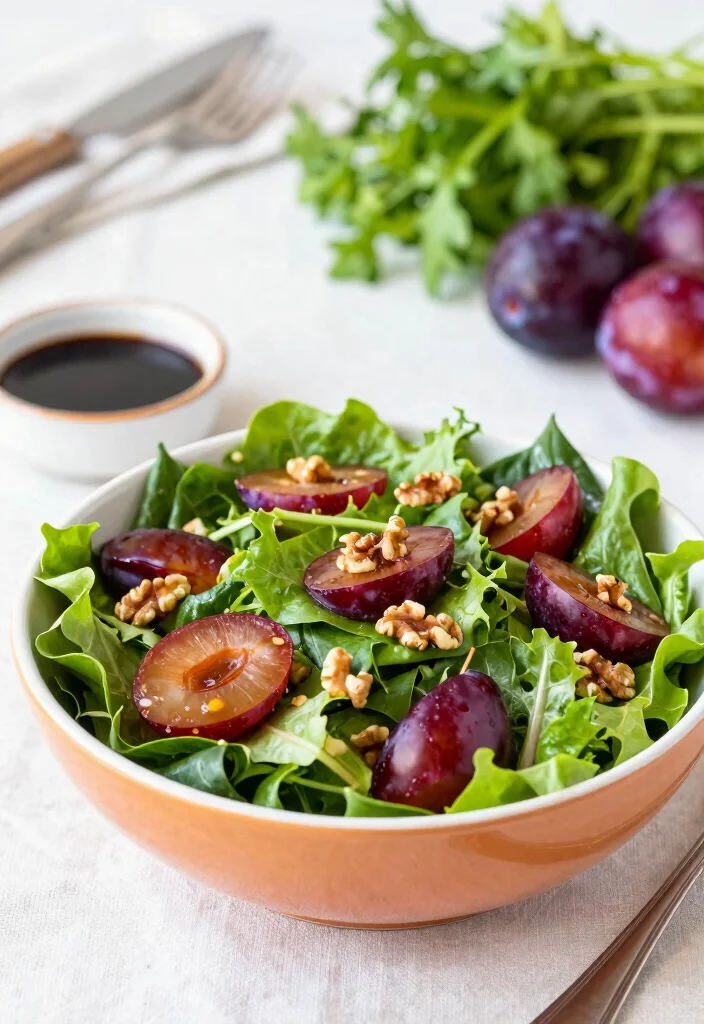 10 Vegan Plum Recipes for Sweet and Savory Dishes 4. Savory Plum Salad 0