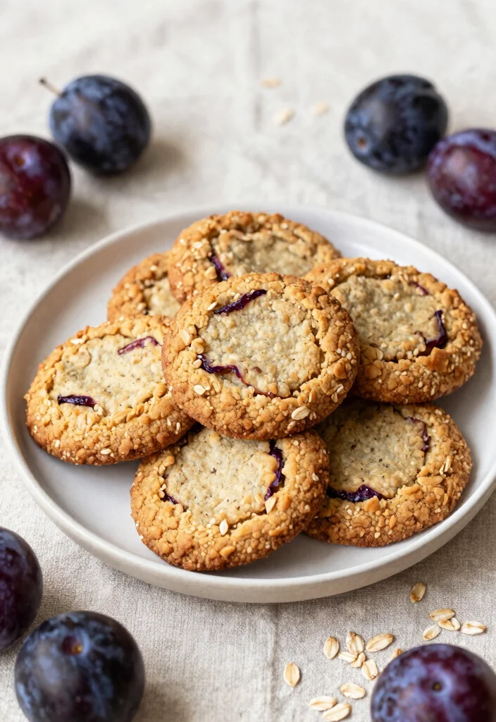 10 Vegan Plum Recipes for Sweet and Savory Dishes 7. Plum Oatmeal Cookies 0