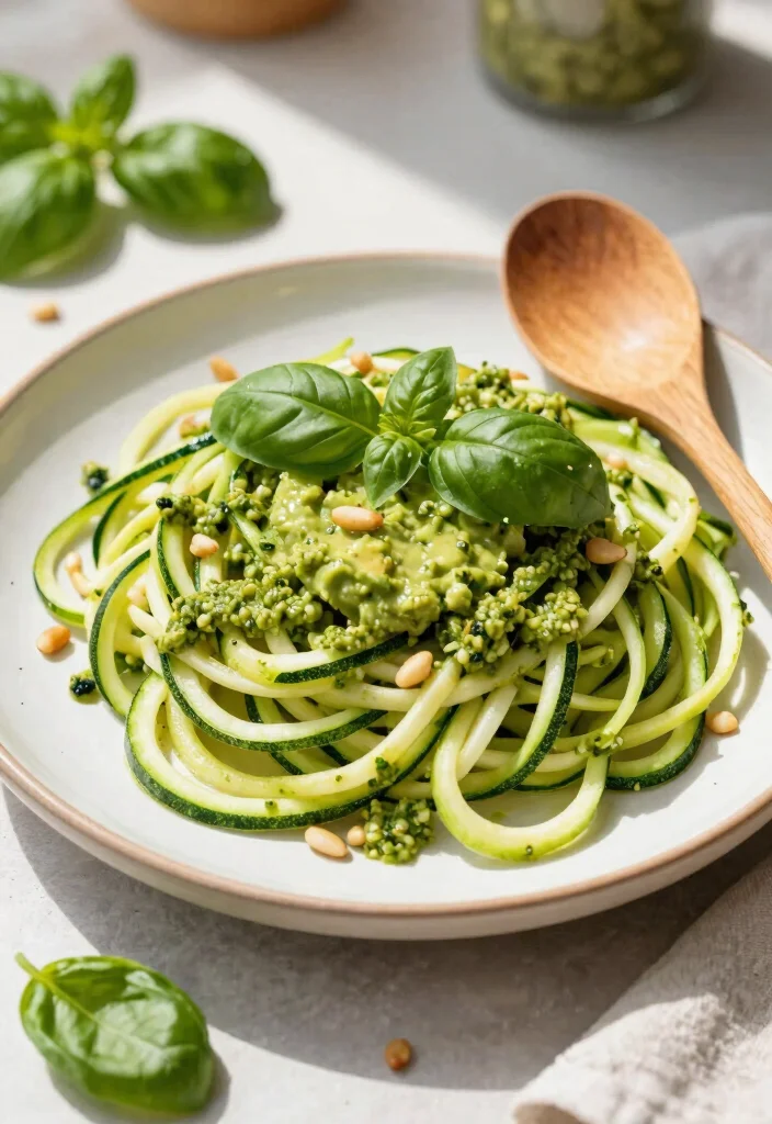 10 Whole30 Vegan Style Recipes for Clean Plant Based Eating 2. Zucchini Noodles with Pesto 0