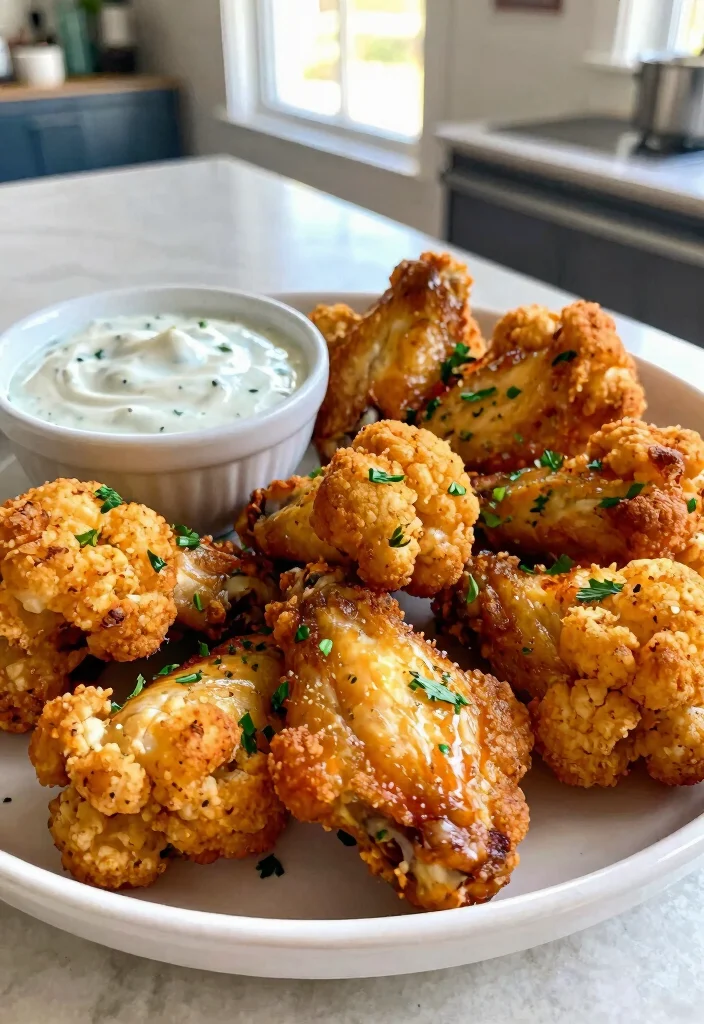 10 Whole30 Vegan Style Recipes for Clean Plant Based Eating 3. Cauliflower Buffalo Wings 0