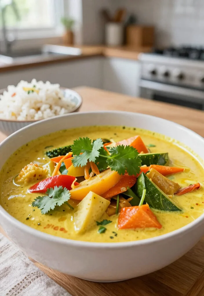 10 Whole30 Vegan Style Recipes for Clean Plant Based Eating 5. Thai Coconut Curry with Vegetables 0
