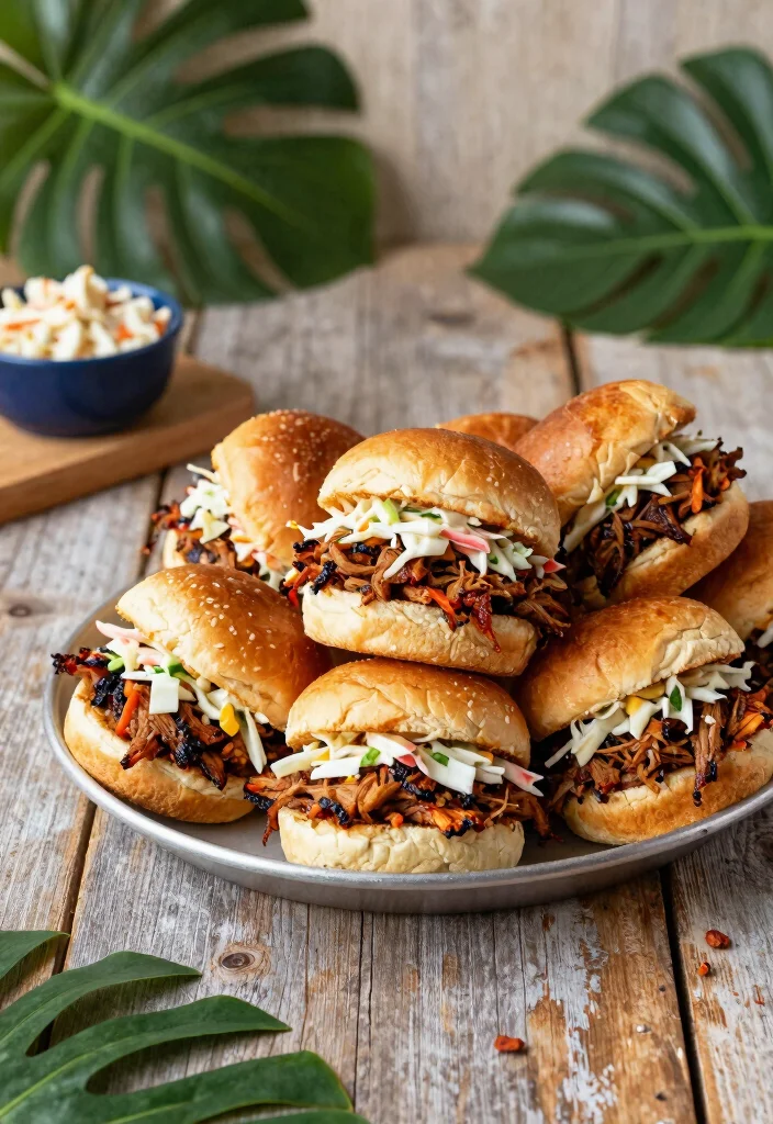 12 Hawaiian Vegetarian Recipes with Sweet Savory Island Flavor 10. BBQ Jackfruit Sliders 0