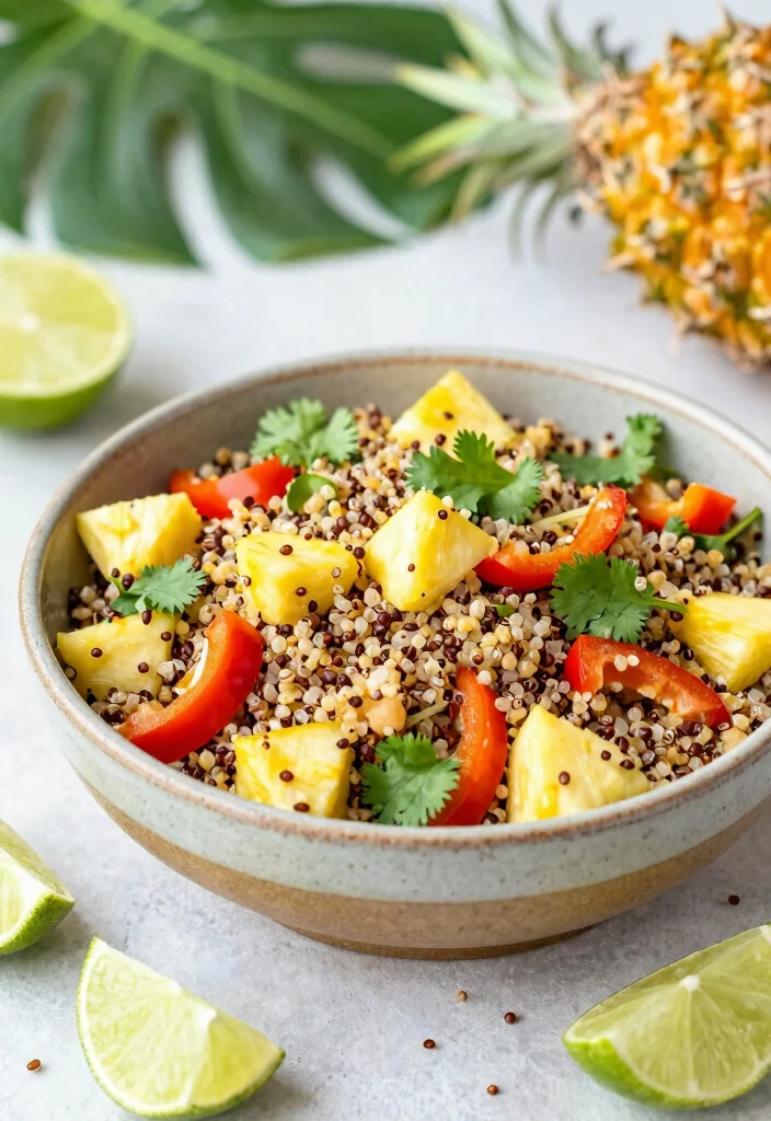 12 Hawaiian Vegetarian Recipes with Sweet Savory Island Flavor 2. Tropical Quinoa Salad 0