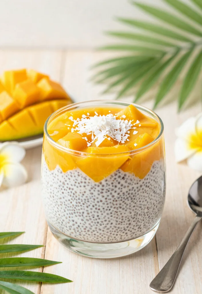 12 Hawaiian Vegetarian Recipes with Sweet Savory Island Flavor 6. Mango Coconut Chia Pudding 0