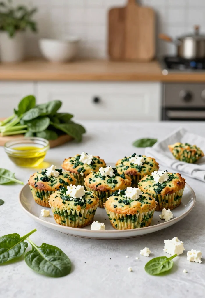 12 Healthy Breakfast Muffin Recipes for Easy Meal Prep 2. Spinach and Feta Muffins 0