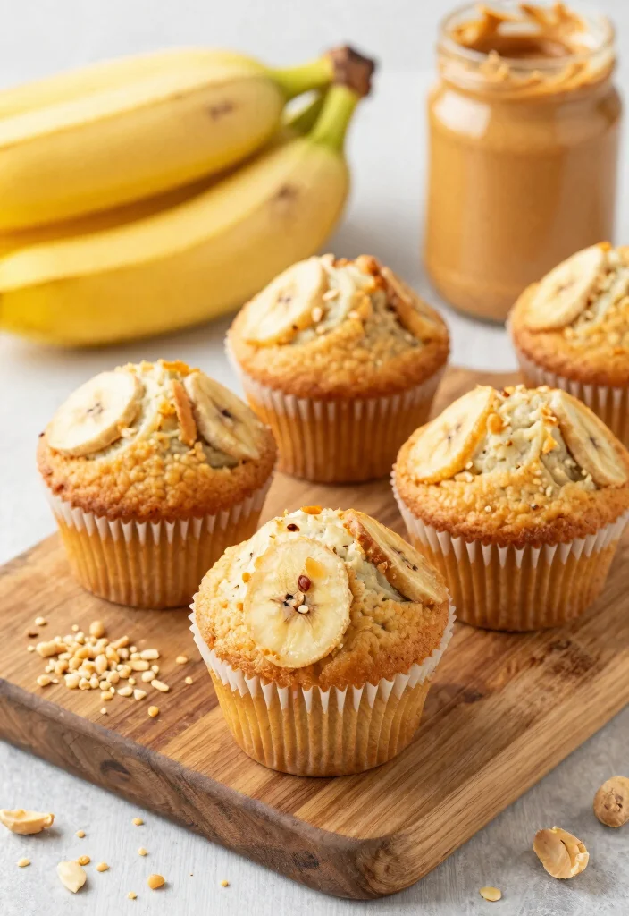 12 Healthy Breakfast Muffin Recipes for Easy Meal Prep 9. Peanut Butter Banana Muffins 0
