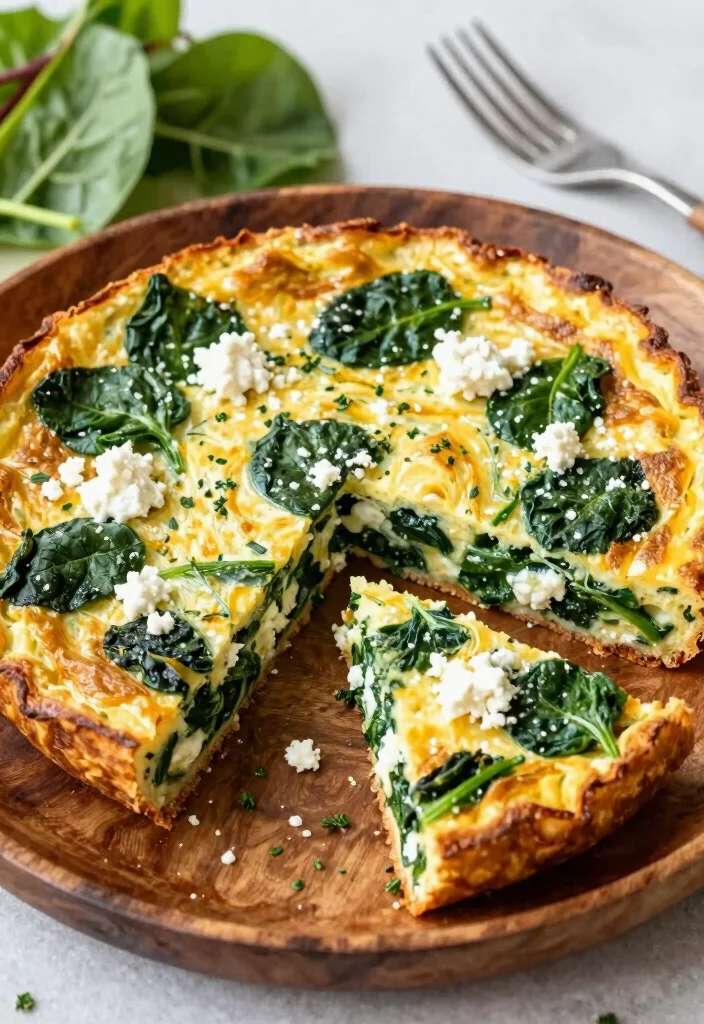 12 Healthy Veg Breakfast Recipes for Fresh Morning Energy 10. Spinach and Feta Breakfast Frittata 0