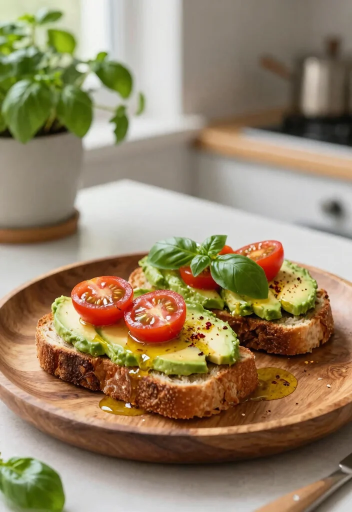 12 Healthy Veg Breakfast Recipes for Fresh Morning Energy 3. Avocado Toast with Cherry Tomatoes 0