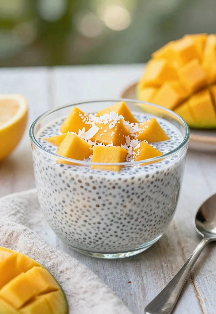 12 Healthy Veg Breakfast Recipes for Fresh Morning Energy 5. Chia Seed Pudding with Mango 0