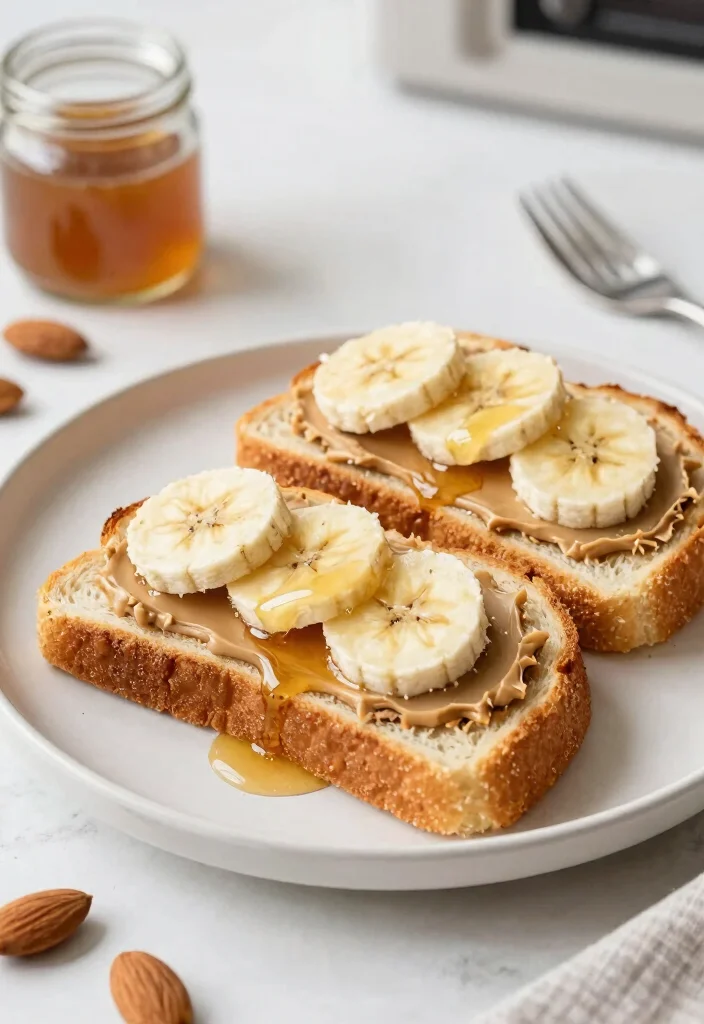 12 Healthy Veg Breakfast Recipes for Fresh Morning Energy 8. Almond Butter and Banana Toast 0