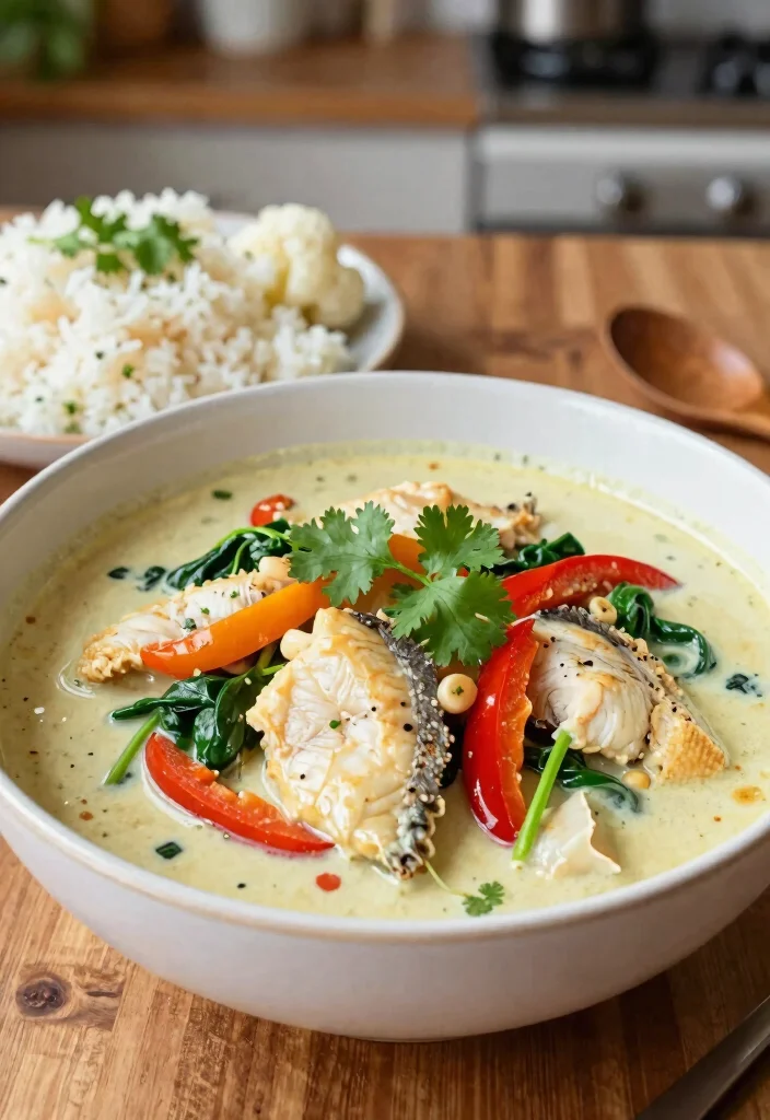 12 Keto Fish Recipes for Light Protein Packed Dinners 8. Thai Coconut Fish Curry 0