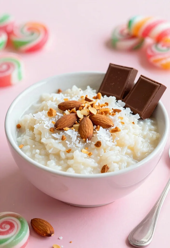 12 Rice Dessert Recipes for Creamy Comfort Sweets 6. Almond Joy Rice Pudding 0