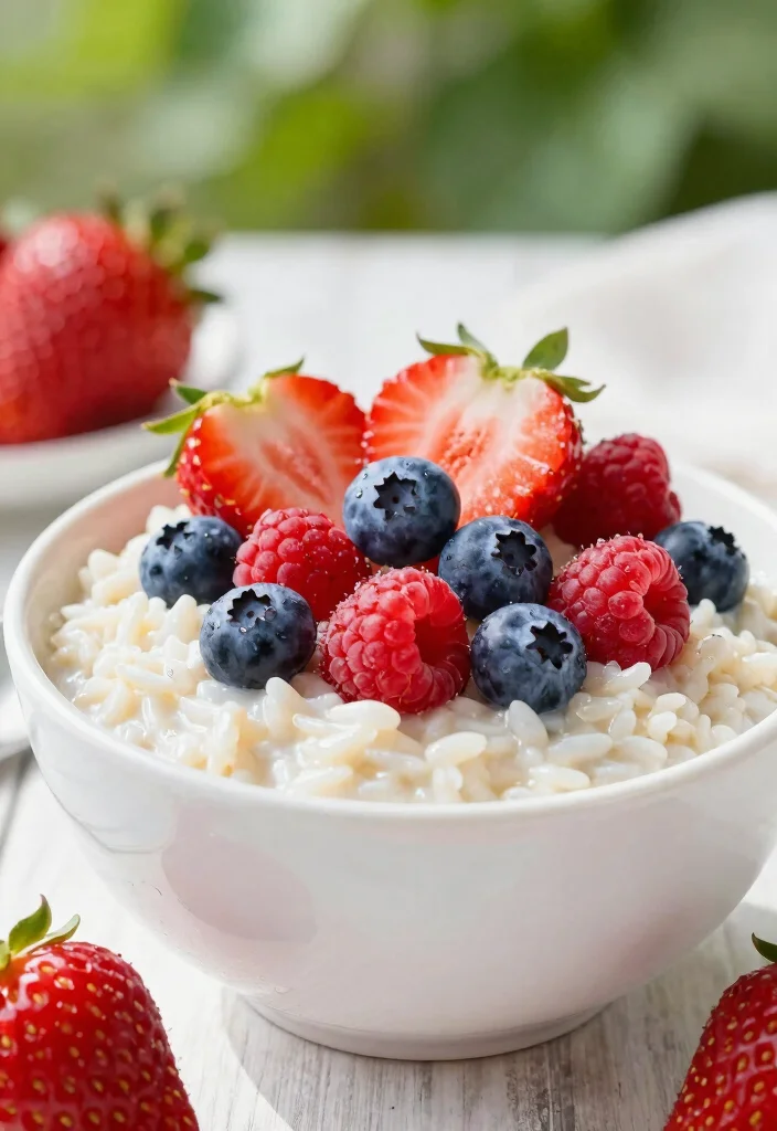12 Rice Dessert Recipes for Creamy Comfort Sweets 8. Berry Bliss Rice Pudding 0