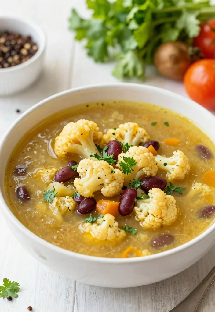 12 Vegan Bean Soup Recipes for Hearty Plant Based Bowls 10. Curried Cauliflower and Bean Soup 0