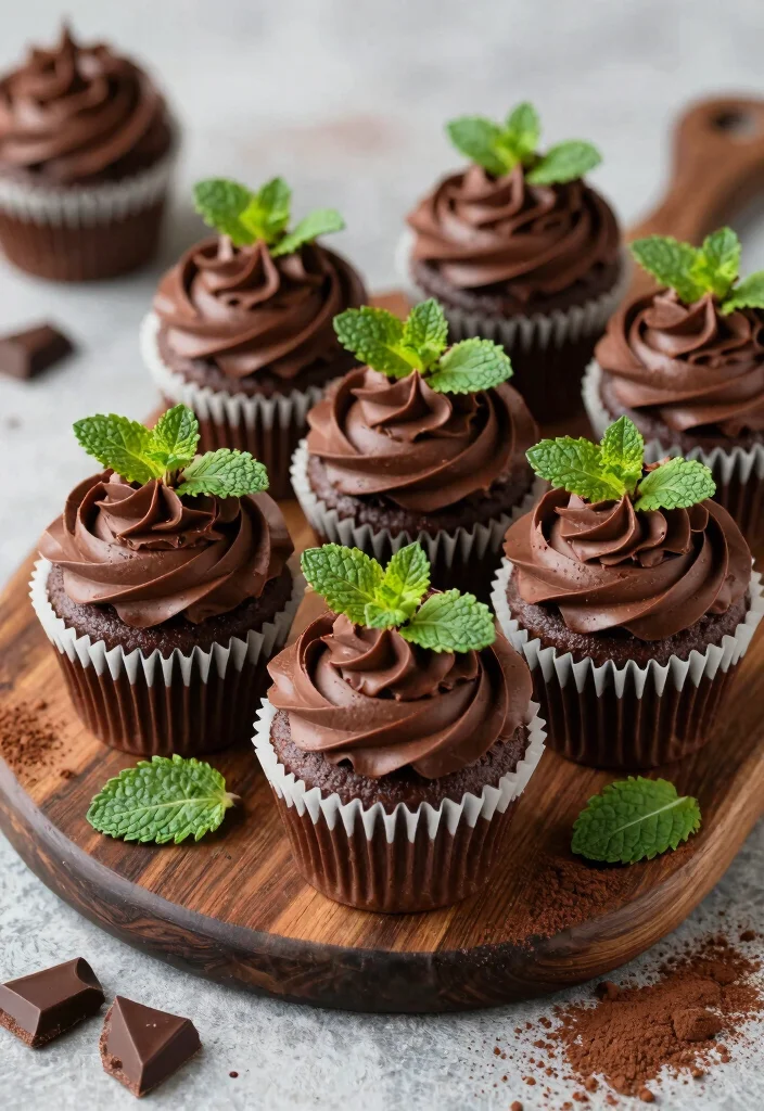 12 Vegan Cupcake Recipes for Soft Sweet Baking 11. Chocolate Mint Cupcakes 0