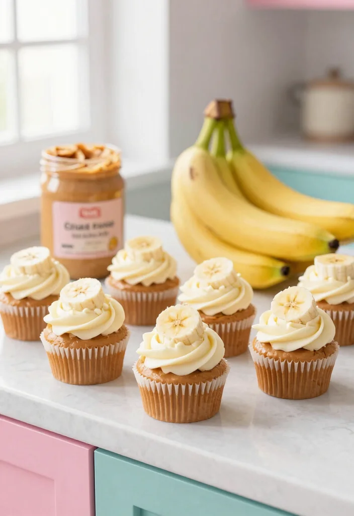 12 Vegan Cupcake Recipes for Soft Sweet Baking 4. Peanut Butter Banana Cupcakes 0
