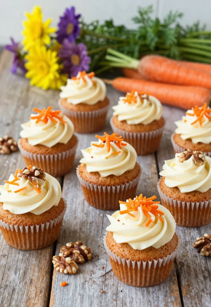 12 Vegan Cupcake Recipes for Soft Sweet Baking 5. Carrot Cake Cupcakes with Cashew Cream Frosting 0