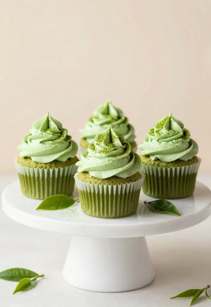 12 Vegan Cupcake Recipes for Soft Sweet Baking 6. Matcha Green Tea Cupcakes 0