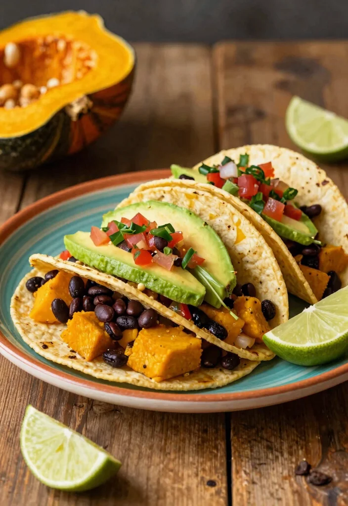 12 Vegetarian Acorn Squash Recipes for Cozy Seasonal Dishes 45 12 Vegetarian Acorn Squash Recipes for Cozy Seasonal Dishes 5. Acorn Squash and Black Bean Tacos 0