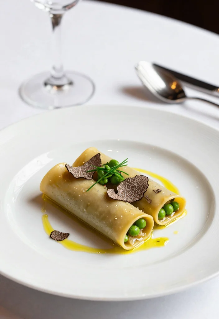 12 Vegetarian Cannelloni Recipes for Baked Italian Comfort 12. Truffle and Pea Cannelloni 0