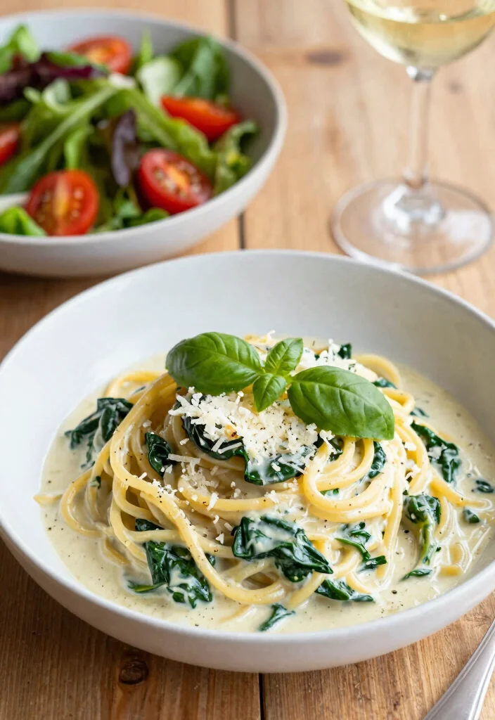 12 Vegetarian Linguine Recipes for Simple Flavorful Pasta Meals 1 12 Vegetarian Linguine Recipes for Simple Flavorful Pasta Meals 1. Creamy Spinach and Ricotta Linguine 0