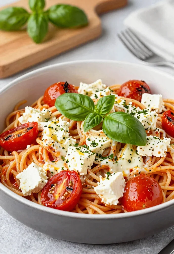 12 Vegetarian Linguine Recipes for Simple Flavorful Pasta Meals 122 12 Vegetarian Linguine Recipes for Simple Flavorful Pasta Meals 12. Baked Feta and Tomato Linguine 0