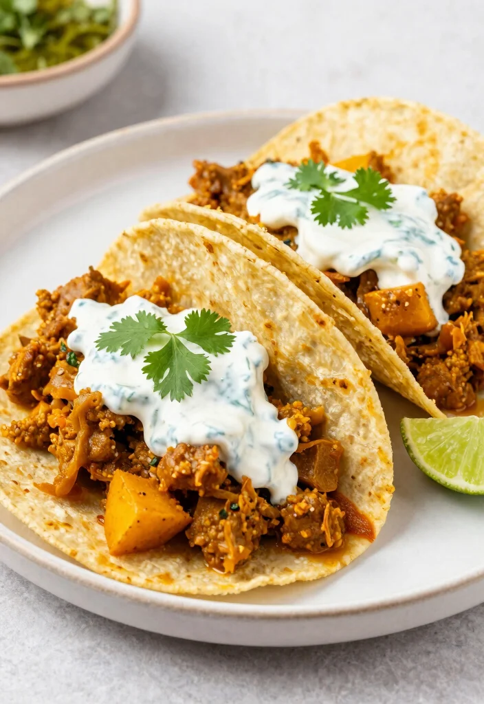 12 Vegetarian Taco Recipes for Fresh Meatless Weeknight Meals 111 12 Vegetarian Taco Recipes for Fresh Meatless Weeknight Meals 11. Curry Tacos with Raita 0