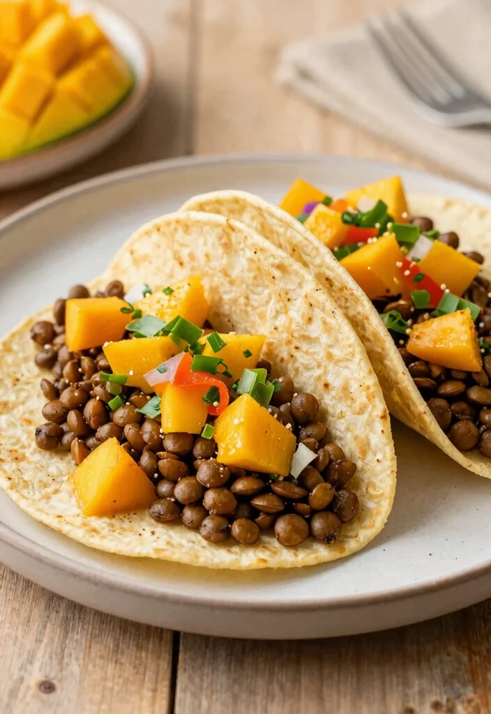 12 Vegetarian Taco Recipes for Fresh Meatless Weeknight Meals 56 12 Vegetarian Taco Recipes for Fresh Meatless Weeknight Meals 6. Lentil Tacos with Mango Salsa 0