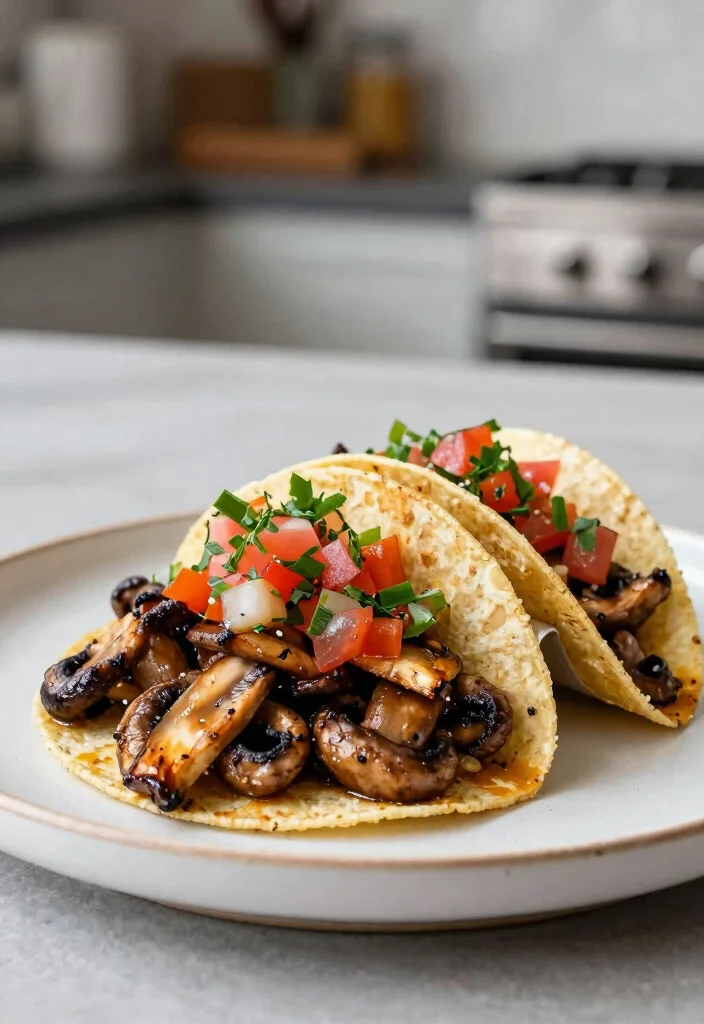 12 Vegetarian Taco Recipes for Fresh Meatless Weeknight Meals 67 12 Vegetarian Taco Recipes for Fresh Meatless Weeknight Meals 7. Portobello Mushroom Tacos 0